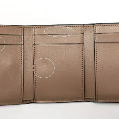 Pre-owned Loewe Nude Beige Leather Wallet (tri-fold) ()
