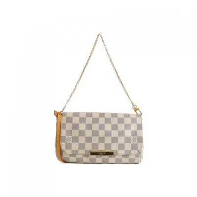Pre-owned Louis Vuitton Azur Ivory Coated Canvas Shoulder Bag ()