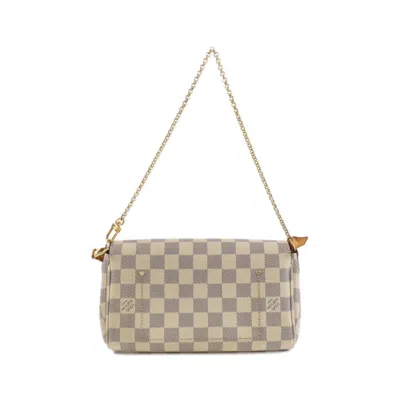 Pre-owned Louis Vuitton Azur Ivory Coated Canvas Shoulder Bag ()