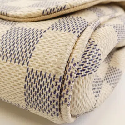 Pre-owned Louis Vuitton Azur Ivory Coated Canvas Shoulder Bag ()
