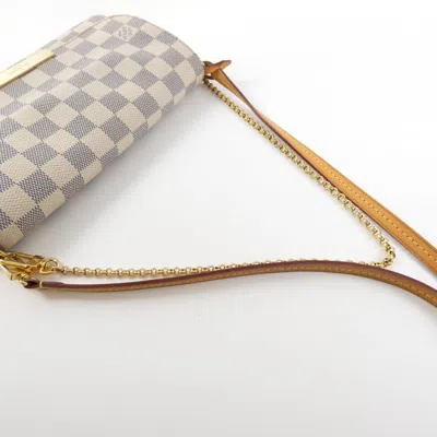 Pre-owned Louis Vuitton Azur Ivory Coated Canvas Shoulder Bag ()