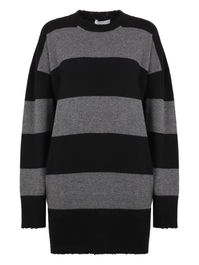 Stella Mccartney Relaxed Fit Dress With Bold Stripes In Multi