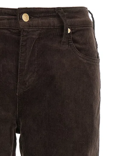 7 For All Mankind Trousers Featuring Belt Loops And Corduroy Texture In Black
