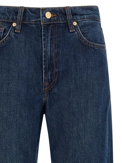 7 For All Mankind 'twisted Tess September' Jeans With Belt Loops In Blue