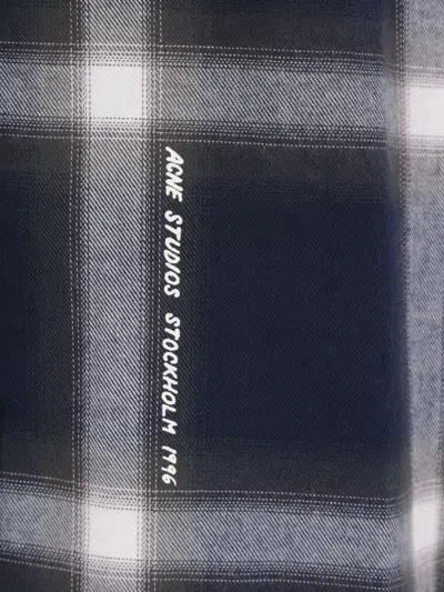 Acne Studios Checked Pattern Button-down Shirt In Blue