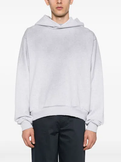 Acne Studios Hoodie With Slouchy Hood And Ribbed Cuffs In Gray