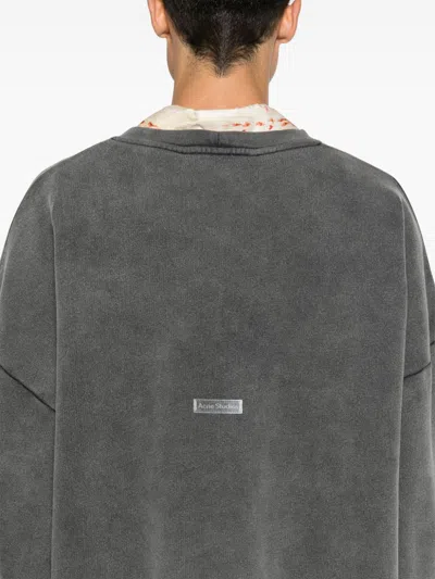Acne Studios Fn-ux-swea000017 Crewnack Sweater Faded Black In Gray
