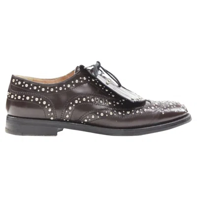 Church's Burwood Silver Studded Brogue In Brown