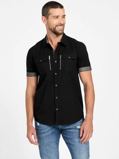 Guess Factory Eddie Short-sleeve Shirt In Black