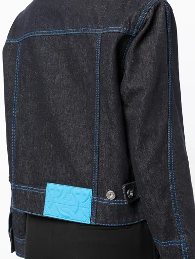 Ferragamo Long Jacket In Blue