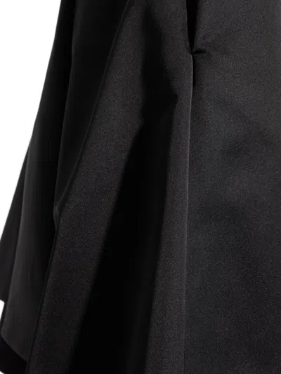 Alexander Mcqueen Ruffled Satin Skirt In Black