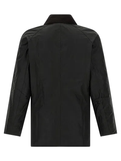 Barbour Casual Jacket With Long Sleeves And Collared Design In Black