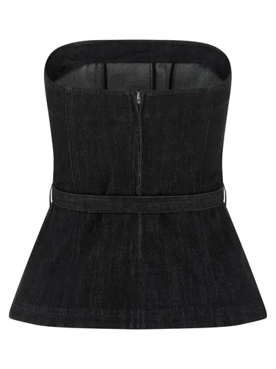 Self-portrait Bandeau Top In Black