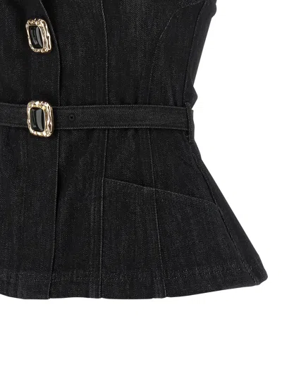 Self-portrait Bandeau Top In Black