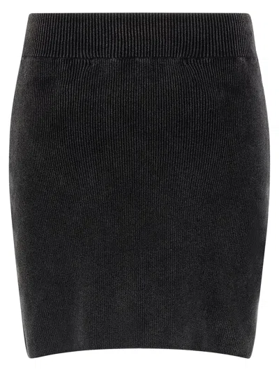 Alexander Wang Chenille Skirt In Black