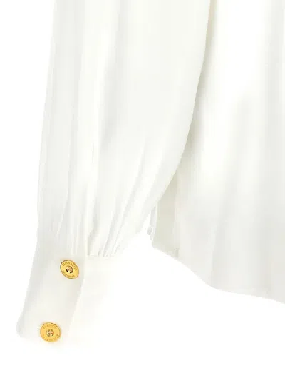 Elisabetta Franchi Viscose Georgette Shirt With Removable Necklace Detail