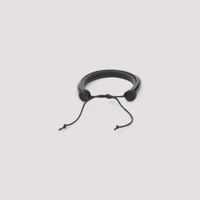 Saint Laurent Cassandre Multi-strand Leather Bracelet Accessories In Black