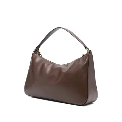 Twinset Medium Liliane Chain-embellished Shoulder Bag In Brown