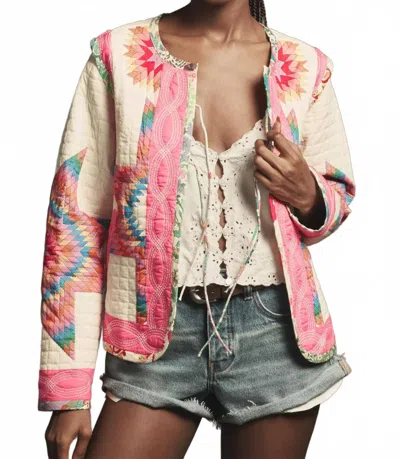 Love The Label Shoreditch Jacket In White Multi In Multi