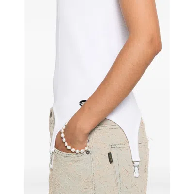 Jean Paul Gaultier Women Tank Top With Lingerie Garter In White
