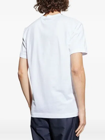 Dolce & Gabbana Cotton T-shirt With Crest Embellishment In White