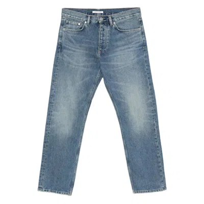 Sunflower Belt Loop Denim Trousers In Blue