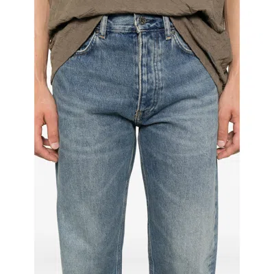 Sunflower Belt Loop Denim Trousers In Blue