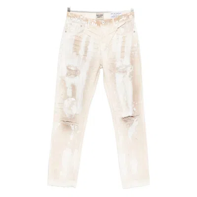 Gallery Dept. Mens Archival White Overtime Distressed Denim Jeans In White