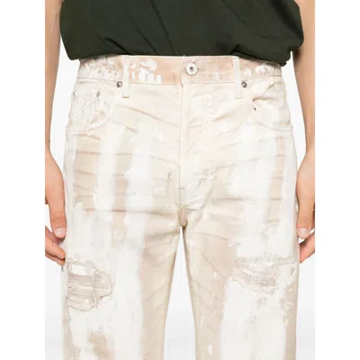 Gallery Dept. Mens Archival White Overtime Distressed Denim Jeans In White