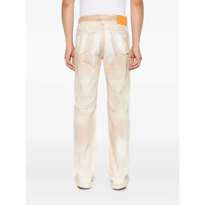 Gallery Dept. Mens Archival White Overtime Distressed Denim Jeans In White