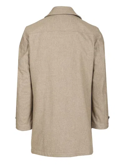 Fay Easy Morning (db Front) Flanella Cardata Jackets Beige In Brown