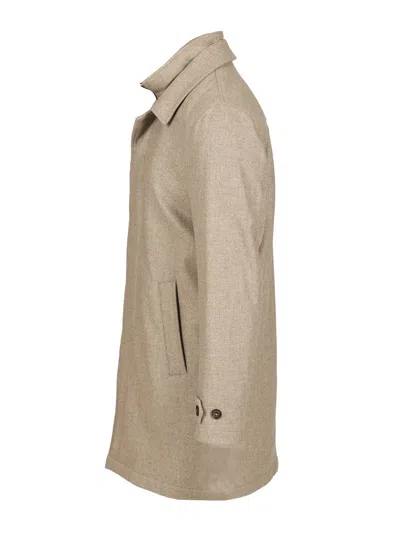 Fay Easy Morning (db Front) Flanella Cardata Jackets Beige In Brown