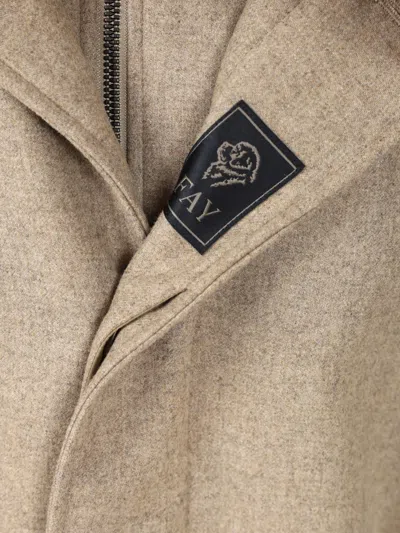 Fay Easy Morning (db Front) Flanella Cardata Jackets Beige In Brown