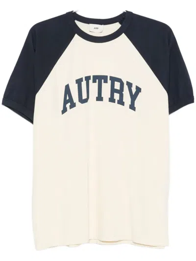 Autry Short Sleeves Contrasting Color In Neutral
