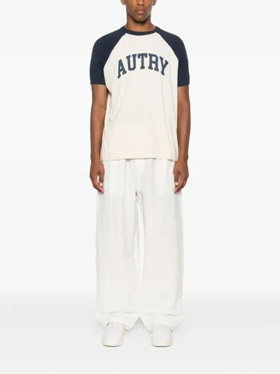Autry Short Sleeves Contrasting Color In Neutral