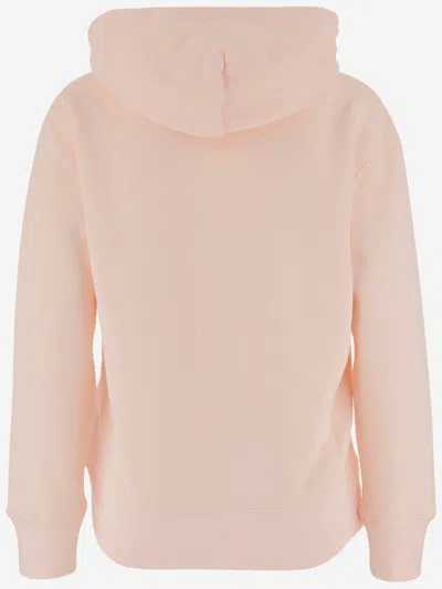 Autry Hooded Sweatshirt With Logo Embroidery And Elasticized Edges In Pink