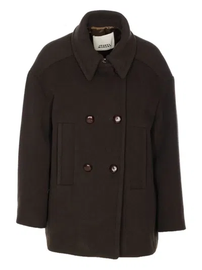 Isabel Marant Fiby Double Breasted Wool Blend Coat Clothing