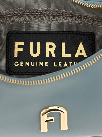 Furla Diamante Logo-plaque Shoulder Bag In Blue