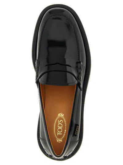 Tod's Mustard Gomma 20l Moccasins With Grommet-accented Heel