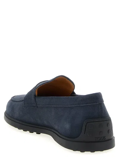 Tod's Gomma Loafers In Blue