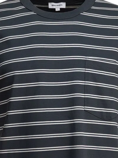 Norse Projects Holger Organic Sailor Stripe Pocket T-shirt T-shirts Grey