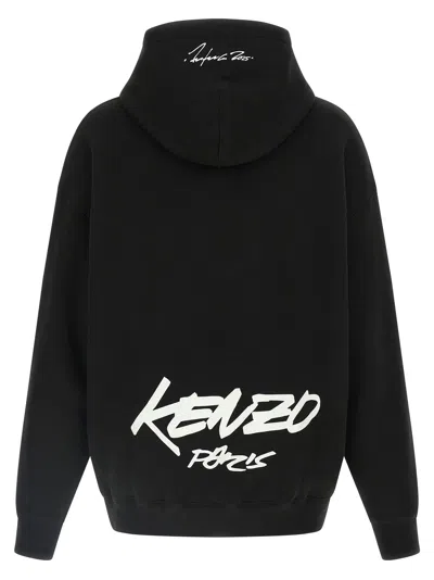 Kenzo Cotton Futura 2000 Sweatshirt With Graphic Prints In Black