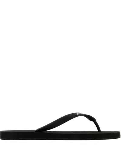 Balenciaga Slippers Infradito In Gomma Nera  Uomo