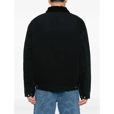 Carhartt Structured Collared Front Pocket Long Sleeve Jacket In Black