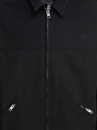 The North Face Black Cotton Jacket With Classic Collar In Black