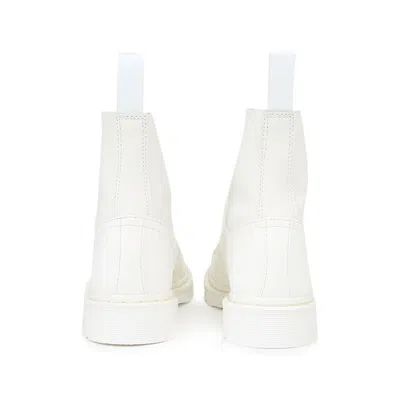 Mm6 Maison Margiela 1460 Lace-up Ankle Boots In White Leather