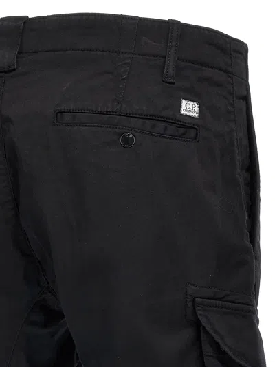 C.p. Company Straight-fit Cargo Pants With Subtle Lens Detail In Black
