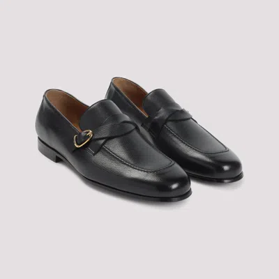 Tom Ford Gigi Twisted-band Leather Loafers In Black