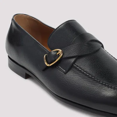 Tom Ford Gigi Twisted-band Leather Loafers In Black