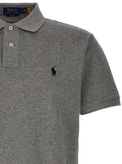 Polo Ralph Lauren Logo Polo In Gray
